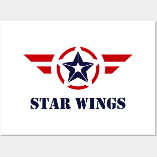 Red Star Wings Emblem Logo Posters and Art